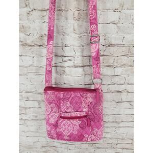 Vera Bradley Purse Tote Hipster Crossbody Pockets STAMPED PAISLEY 11”x11.5”